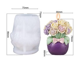 Molde silicona vela florero redondo